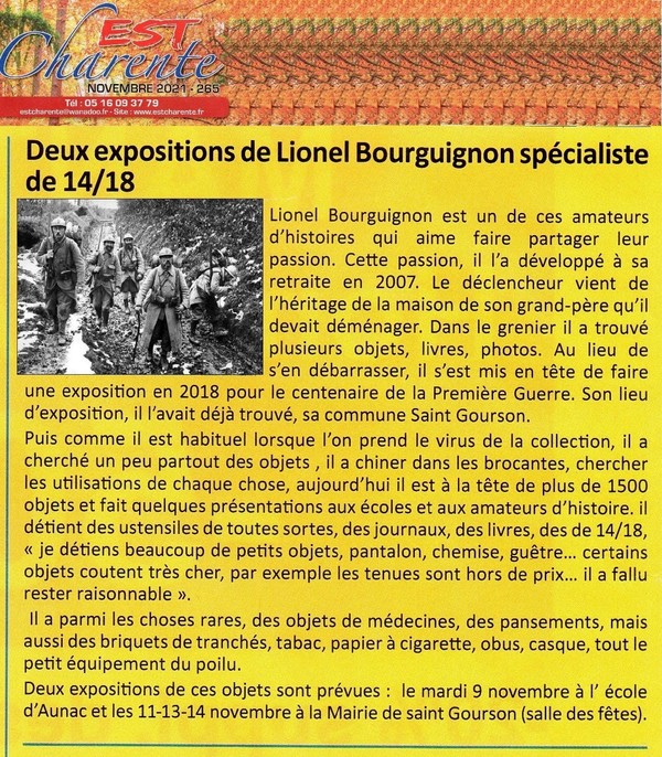 ARTICLE DE PRESSE 2021