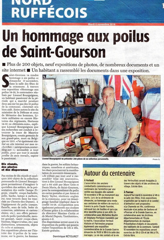 ARTICLE DE PRESSE NOVEMBRE 2018